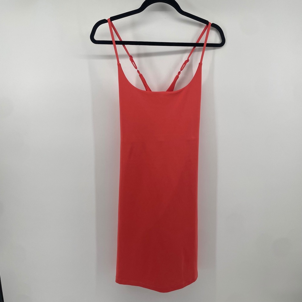 Lou & Grey Exercise Dress Women XL Orange Built-in Shorts Activewear Pocket